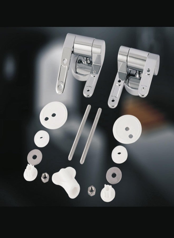 Haoyull Toilet Seat Hinges Replacement Part Toilet Lid Hinges with Soft-Close Mechanism Hinge for Toilet Seat Simple Install - Image 5